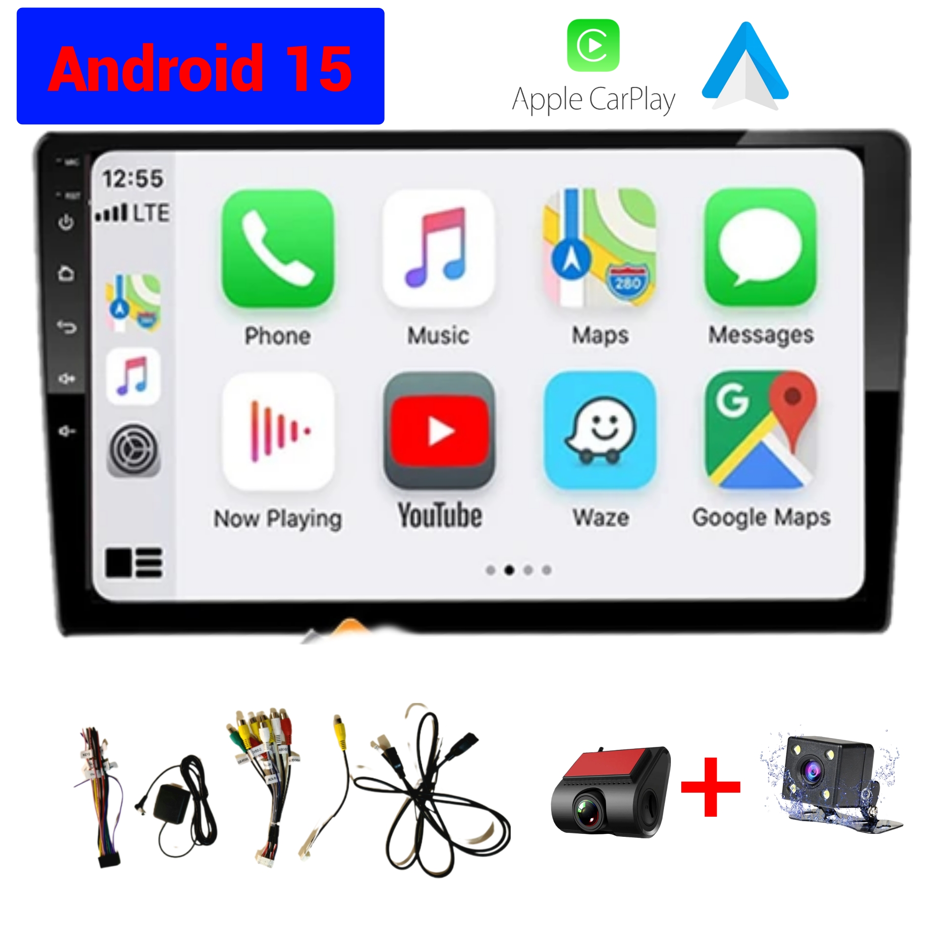 Autoradio 9'' Android 15 2DIN Carplay/ Android Auto 2/32Go - KL Motors